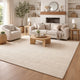 Sane 9 x 12 Extra Large Area Rug, Handwoven Abstract Braided Pattern, Ivory By Casagear Home