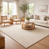 Sane 9 x 12 Extra Large Area Rug, Handwoven Abstract Braided Pattern, Ivory By Casagear Home