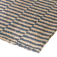 Tyn 5 x 8 Medium Area Rug Handwoven Striped Textured Pattern Blue Beige By Casagear Home BM319615