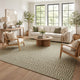 Tyn 9 x 12 Extra Large Area Rug, Handwoven Striped Textured Green Beige By Casagear Home