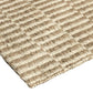 Tyn 5 x 8 Medium Area Rug Handwoven Stripe Pattern Ivory and Beige Jute By Casagear Home BM319621