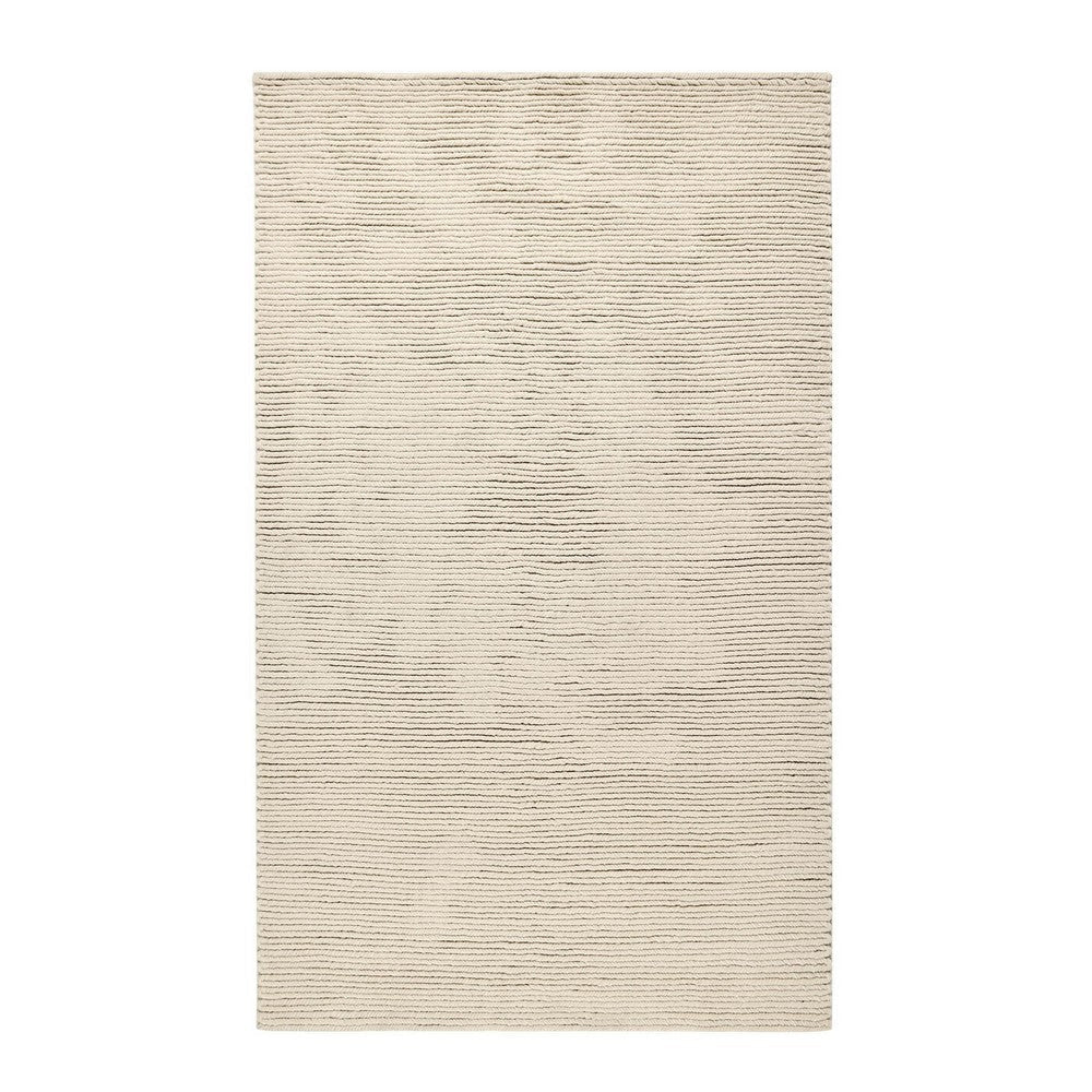 Soen 8 x 10 Large Area Rug, Handwoven Twisted Braid, Beige Wool Blend By Casagear Home