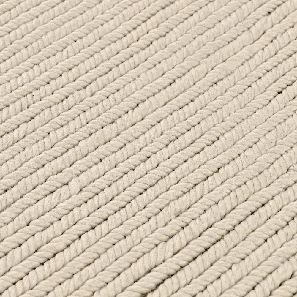Soen 9 x 12 Extra Large Area Rug, Handwoven Twisted Braid, Beige Wool Blend By Casagear Home