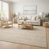 Ging 9 x 12 Extra Large Area Rug, Handwoven Abstract Jute Design, Ivory By Casagear Home
