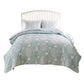 Amy 3pc Cal King Coverlet and Pillow Sham Set, Coastal Design, Seafoam Blue By Casagear Home