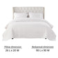 Xumi 3pc Full Queen Quilt and Pillow Sham Set Channel Style Antique White By Casagear Home BM319641