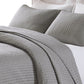 3pc Full Queen Quilt and Pillow Sham Set Channel Design Gray Cotton By Casagear Home BM319644