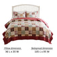 Evi 3pc Cal King Quilt and Pillow Sham Set Plaid Pattern Multicolor By Casagear Home BM319647