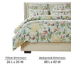 Sia 3pc Full Queen Duvet and Pillow Sham Set Floral Jade Print Cotton By Casagear Home BM319654