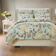Sia 3pc Full Queen Duvet and Pillow Sham Set, Floral Jade Print Cotton By Casagear Home