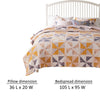 Jey 3pc Cal King Quilt and Pillow Sham Set Pinwheel Patchwork in Peach By Casagear Home BM319659