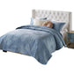 Ahab 3pc King Size Quilt and Pillow Sham Set Dutch Velvet Face Spa Blue By Casagear Home BM319667