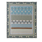 Ello 50 x 60 Inch Quilted Throw Blanket Bohemian Print Multicolor Blue By Casagear Home BM319668