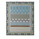 Ello 50 x 60 Inch Quilted Throw Blanket Bohemian Print Multicolor Blue By Casagear Home BM319668