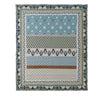 Ello 50 x 60 Inch Quilted Throw Blanket Bohemian Print Multicolor Blue By Casagear Home BM319668