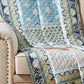 Ello 50 x 60 Inch Quilted Throw Blanket Bohemian Print Multicolor Blue By Casagear Home BM319668