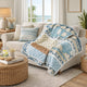 Ello Throw Blanket | 50 x 60 | Quilted | Bohemian Print | Blue Multicolor