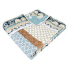 Ello Throw Blanket | 50 x 60 | Quilted | Bohemian Print | Blue Multicolor