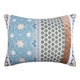 Ello 36 Inch Quilted King Size Pillow Sham Bohemian Print Blue and White By Casagear Home BM319674