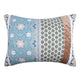 Ello 26 Inch Quilted Standard Pillow Sham Bohemian Print Blue and White By Casagear Home BM319675