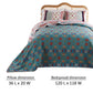 Ello 3pc King Bedspread and Pillow Sham Set Red Blue Bohemian Stripes By Casagear Home BM319676