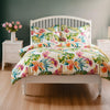 Heli 3pc Full to Queen Duvet and Pillow Sham Set, Multicolor Tropical Print By Casagear Home