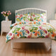 Heli 3pc Full to Queen Duvet and Pillow Sham Set, Multicolor Tropical Print By Casagear Home