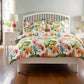 Heli 3pc King Size Duvet and Pillow Sham Set Multicolor Tropical Print By Casagear Home BM319683