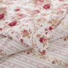 Rosle 3pc Full/Queen Duvet Cover Set 2 Shams Ivory and Red Floral Cotton By Casagear Home BM319698