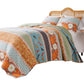 Nite 3pc Full/Queen Quilt Set Calico Floral and Songbird Pattern Cotton By Casagear Home BM319707