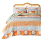 Nite 3pc Full/Queen Quilt Set, Calico Floral and Songbird Pattern, Cotton By Casagear Home