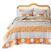 Nite 3pc King Quilt Set, Calico Floral Songbird Pattern, Cotton Microfiber By Casagear Home