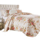 Givi 2pc XL Twin Quilt Set with Floral Pattern Beige Buttercup Cotton By Casagear Home BM319720
