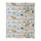 Carie Throw Blanket Coastal Seashell Print Blue Orange Cotton Microfiber By Casagear Home BM319730