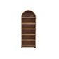 Umey 79 Inch Accent Bookcase Arch Design 6 Shelf Brown Solid Mango Wood By Casagear Home BM319735