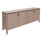 Jazz 76 Inch Sideboard Buffet Console, 4 Doors, Light Pink Solid Wood By Casagear Home