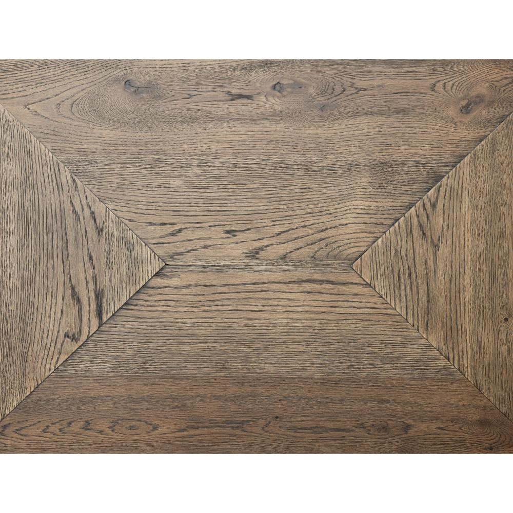 Loe Dining Table 79 Inch Rectangular Top Farmhouse Brown Solid Wood By Casagear Home BM319742