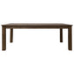 Loe Dining Table, 79 Inch Rectangular Top, Farmhouse Brown Solid Wood By Casagear Home