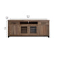 Umey 80 Inch TV Media Console Open Center Shelf 2 Doors Brown Solid Wood By Casagear Home BM319745