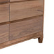 Hyn Wide Dresser 6 Drawers Tapered Legs Farmhouse Brown Solid Wood By Casagear Home BM319750