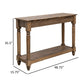 Ify Sofa Table with Shelf 49 Inch Rectangular Top Brown Solid Pine Wood By Casagear Home BM319753