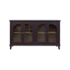 Nove 71 Inch Sideboard Console Gold Metal Knobs Arch Doors Purple Solid Wood By Casagear Home BM319758