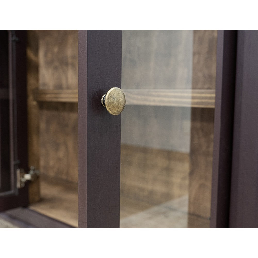 Nove 71 Inch Sideboard Console Gold Metal Knobs Arch Doors Purple Solid Wood By Casagear Home