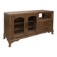 Lete 72 Inch Sideboard Console 2 Glass Doors Drawers Brown Solid Wood By Casagear Home BM319759