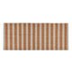 Gena 24 x 57 Doormat, Striped Pattern, Ivory, Brown Coir with Non Slip Back By Casagear Home