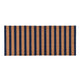 Gena 24 x 57 Doormat, Woven Striped Pattern, Blue Brown Coir, Non Slip Back By Casagear Home