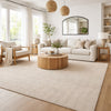 Bein 10 x 14 Ultra Large Area Rug, Hand Spun Wool Blend Chenille, Ivory By Casagear Home