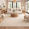 Bein 10 x 14 Ultra Large Area Rug, Hand Spun Wool Blend Chenille, Ivory By Casagear Home