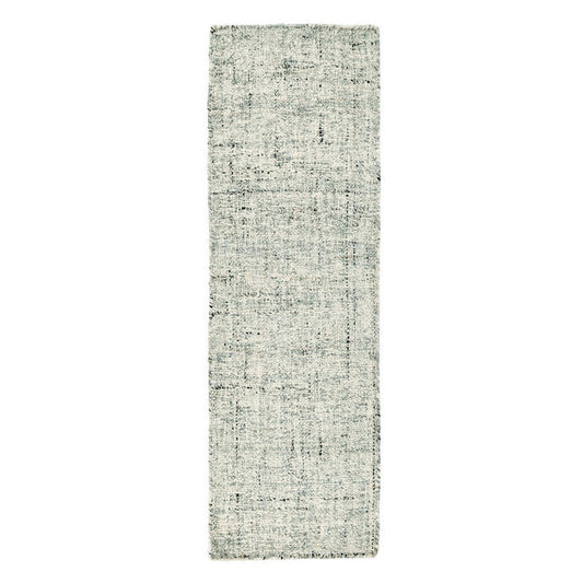 Foed 3 x 8 Hallway Runner Rug, Handwoven, Heathered Effect, Gray White Jute By Casagear Home