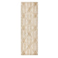 Figo 3 x 8 Hallway Runner Rug, Handwoven Diamond Lattice, Natural Ivory By Casagear Home